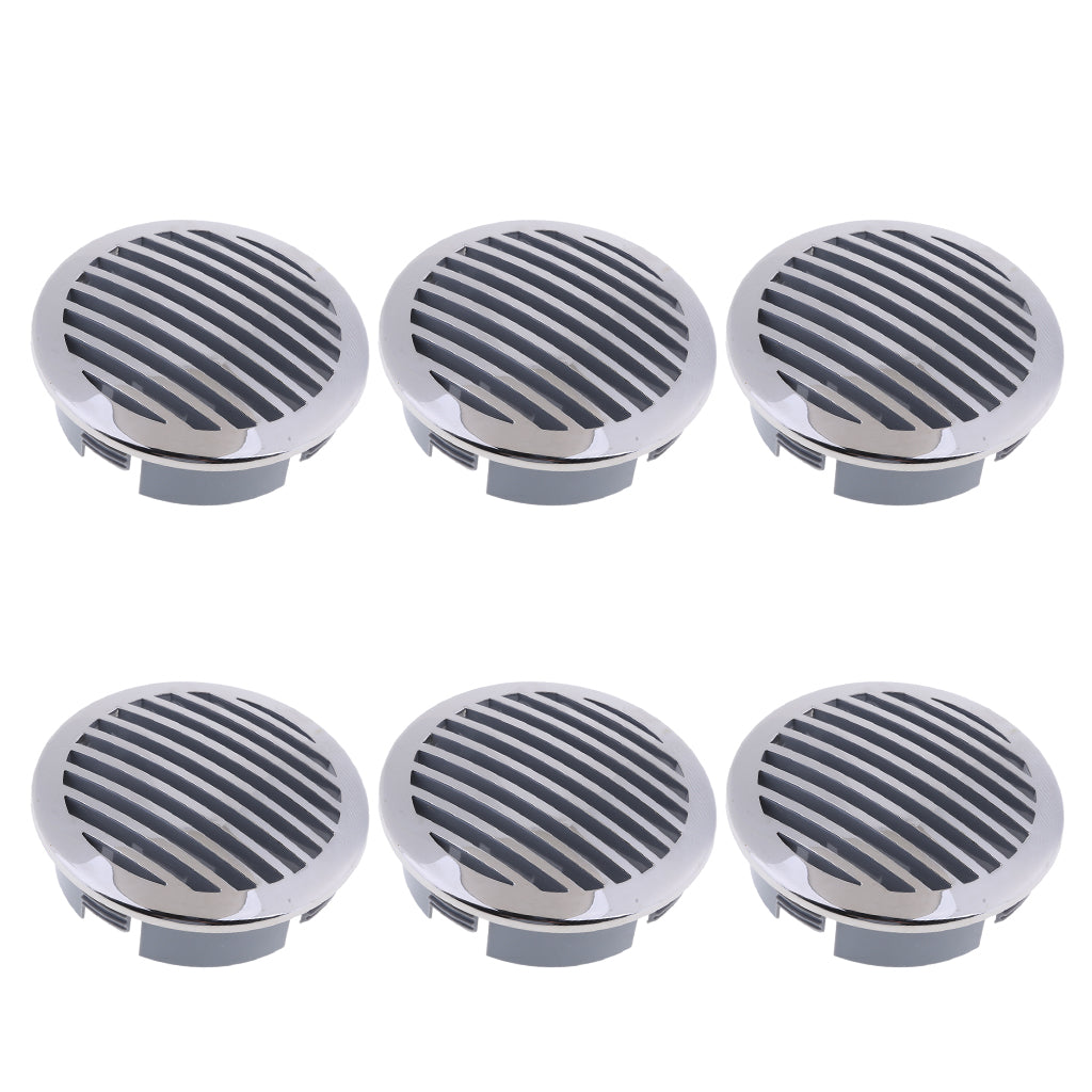 6Pcs RV Boat 4 100mm Stainless Steel Curved Clad Airflow Vent 81933SS-HP "