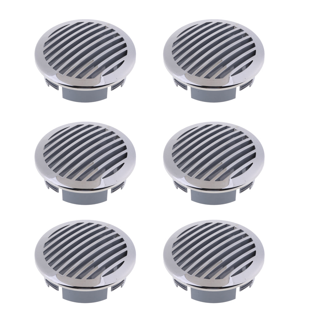 6Pcs RV Boat 4 100mm Stainless Steel Curved Clad Airflow Vent 81933SS-HP "