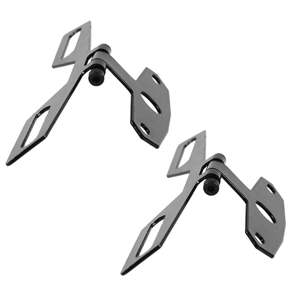 2x Universal Motorcycle Tail Lamp Brake Light Folding License Plate Bracket