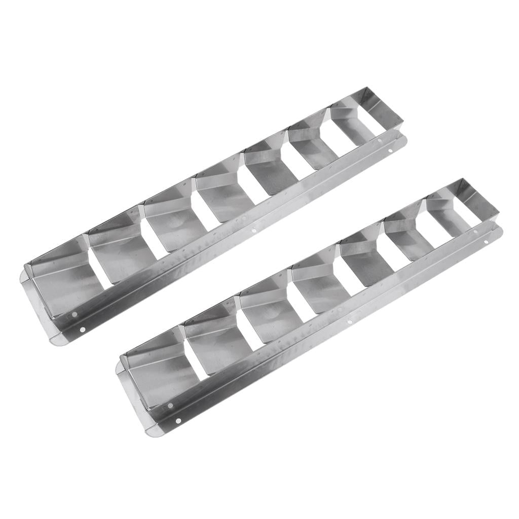 2Pcs 304 Stainless Steel Marine Boat Louver Air Vent 7 Slots Ventilation