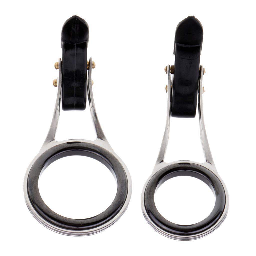 2Pcs 2 Sizes Fishing Rod Guide Eye Ceramic Ring Foldable DIY Tip Repair Kit