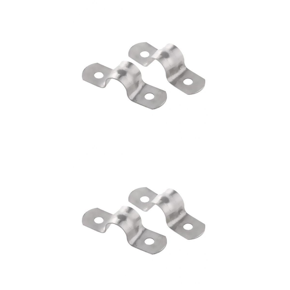 4Pcs Pipe Tube Conduit Stainless Steel Hanger U Strap Clamps Clip 8mm 10mm