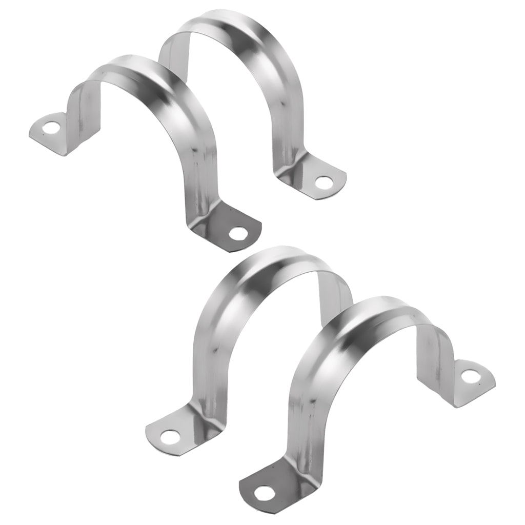 4 Pieces Pipe Hose Tube Conduit Stainless Steel Hanger U Strap Clamps Clip