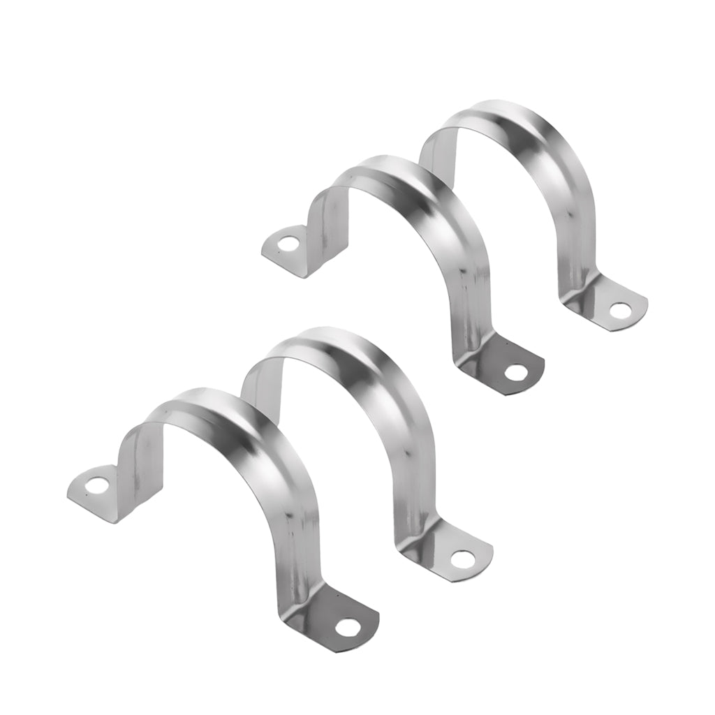 4 Pieces Pipe Hose Tube Conduit Stainless Steel Hanger U Strap Clamps Clip
