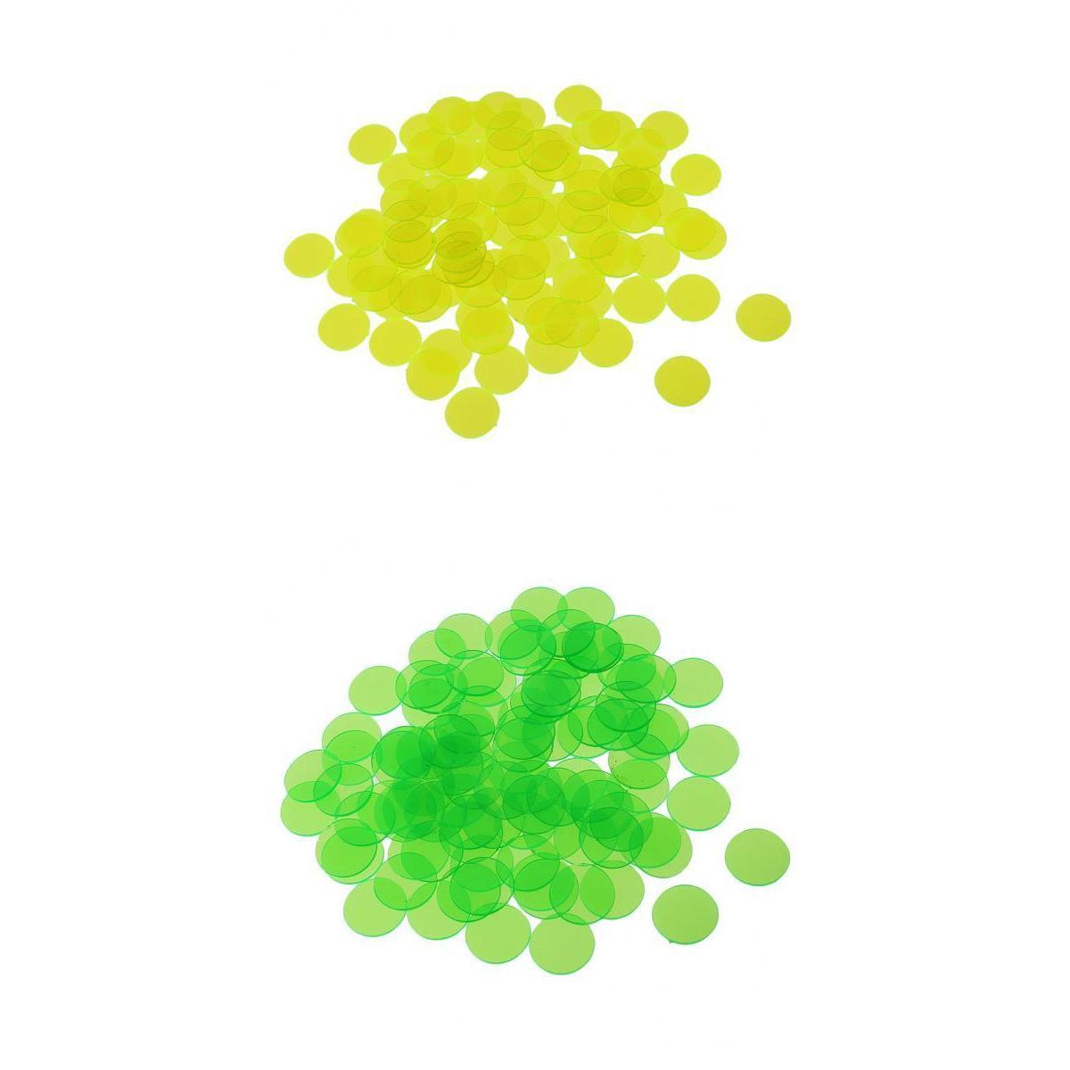 200 Pieces Translucent Bingo Chip 3/4 Inch for Bingo Game Cards