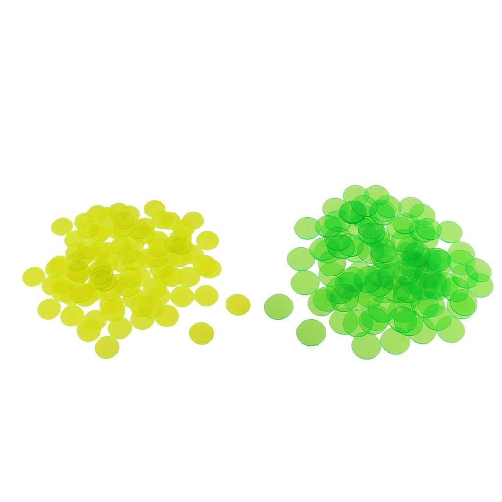 200 Pieces Translucent Bingo Chip 3/4 Inch for Bingo Game Cards