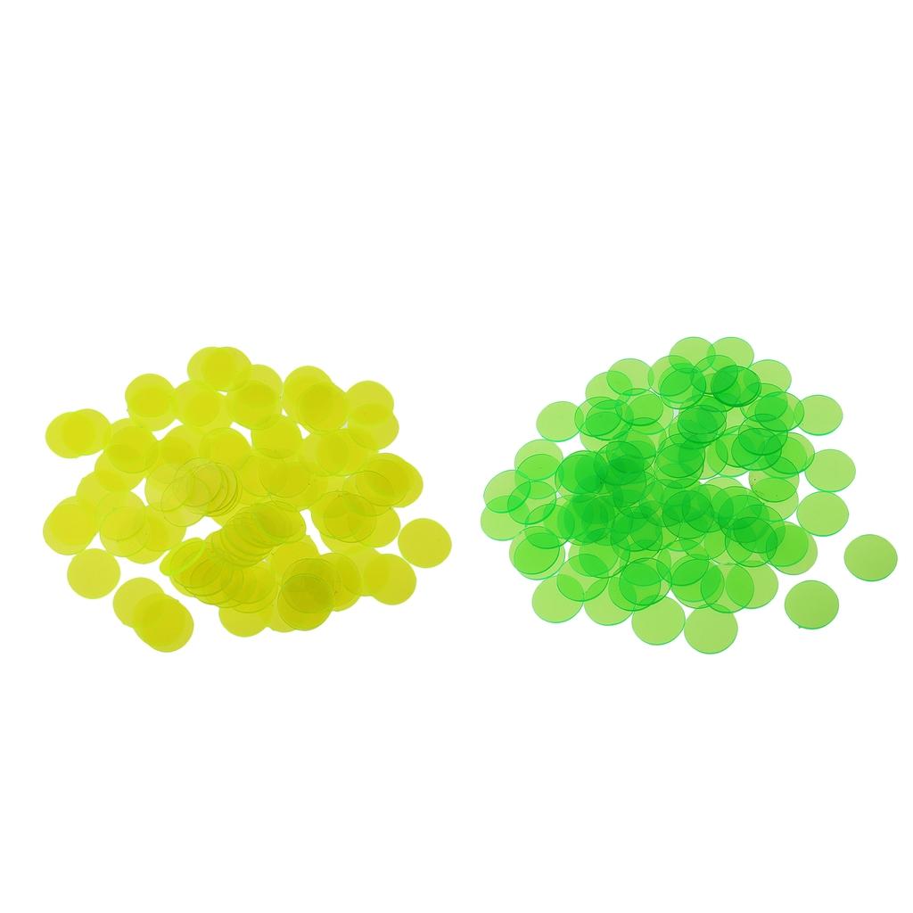 200 Pieces Translucent Bingo Chip 3/4 Inch for Bingo Game Cards
