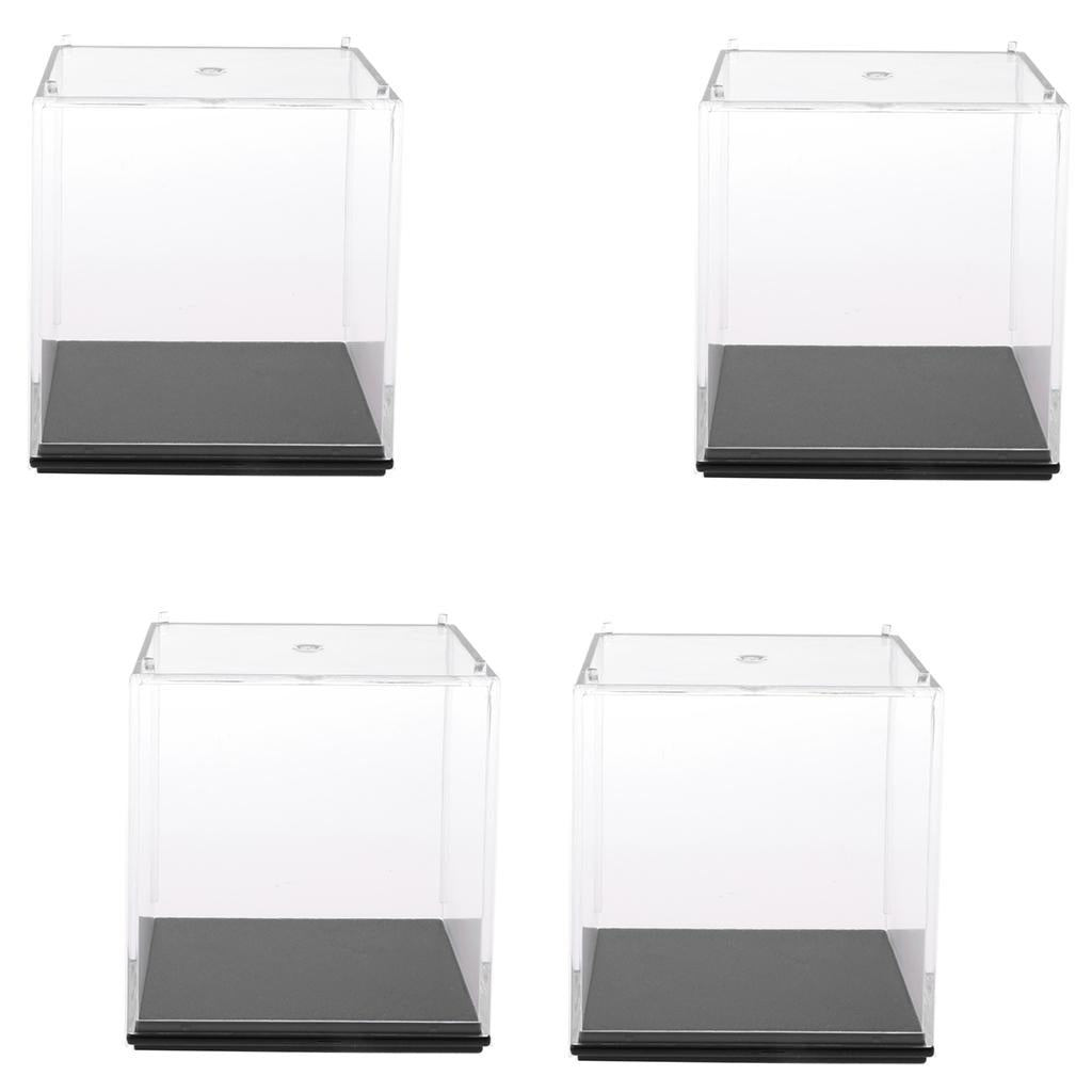 4Pcs Model Display Case Dustproof Protection Display Box for Figure 7x7x7cm