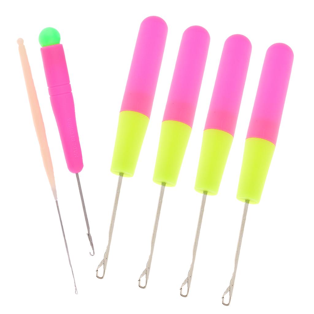 6pcs Latch Hook Crochet Needles for Hair/Micro Braid Dread Lock Maintaining