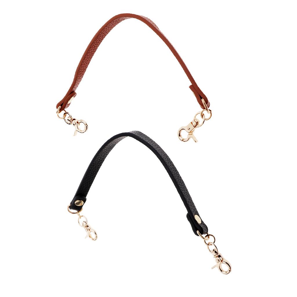 2/pack PU Leather 30cm Handbag Shoulder Bag Strap Replacement Purse Handle