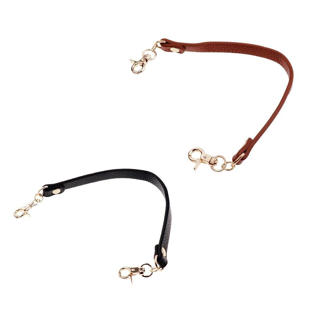 2/pack PU Leather 30cm Handbag Shoulder Bag Strap Replacement Purse Handle