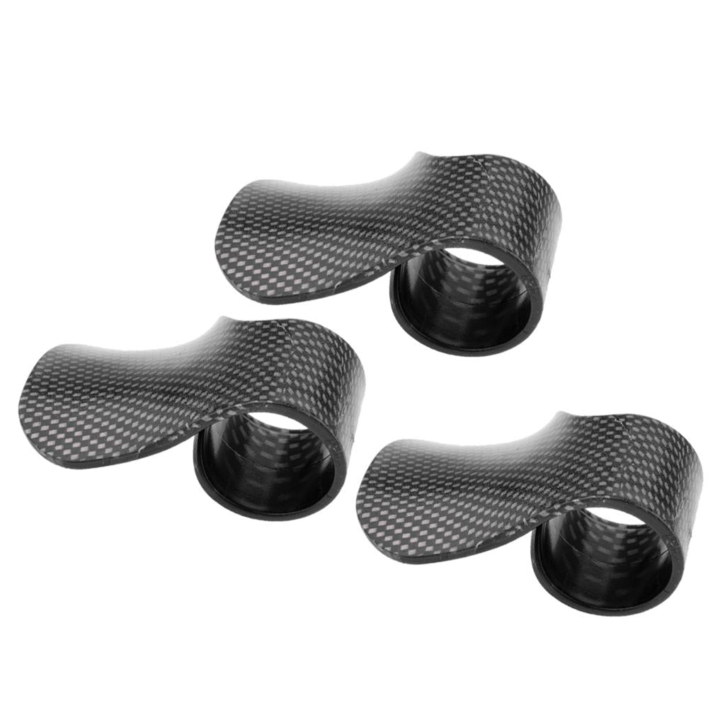 3Pcs Carbon Throttle Assist Clip Clamp Wrist Rest Cruise Control Grips Black