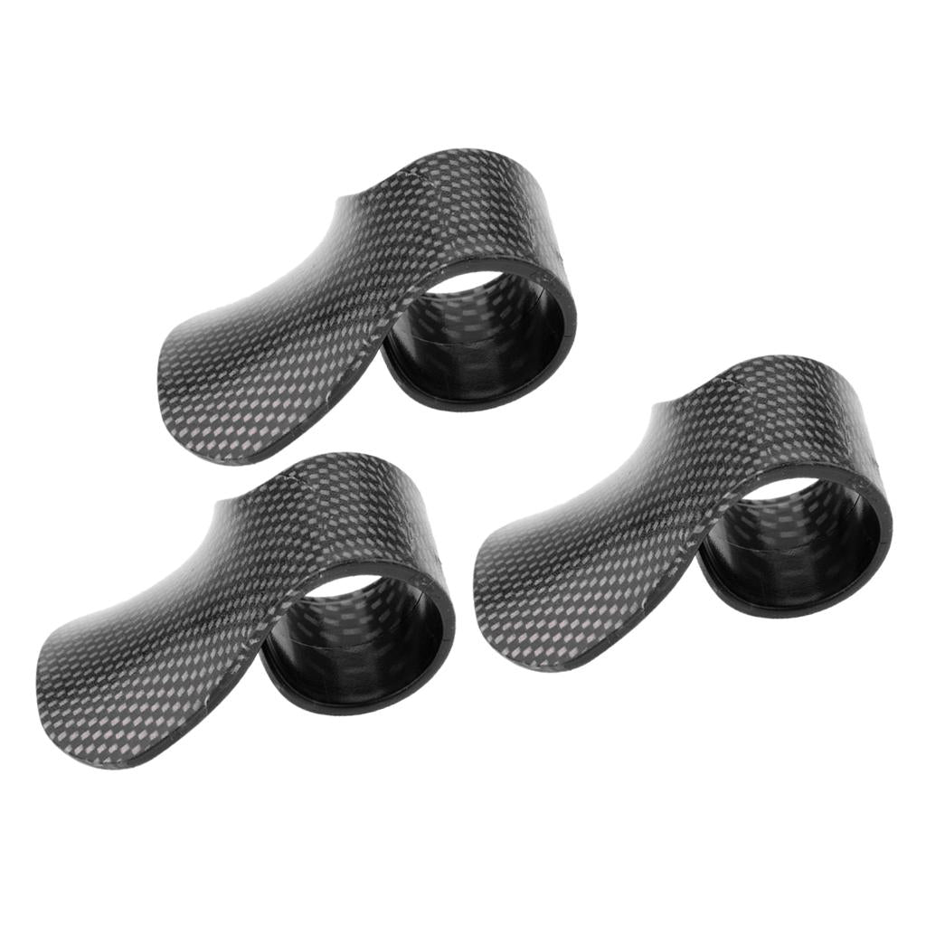 3Pcs Carbon Throttle Assist Clip Clamp Wrist Rest Cruise Control Grips Black