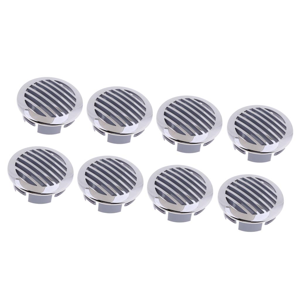 8 Pieces RV Marine 3 Stainless Steel Curved Clad Airflow Vent 81932SS-HP"