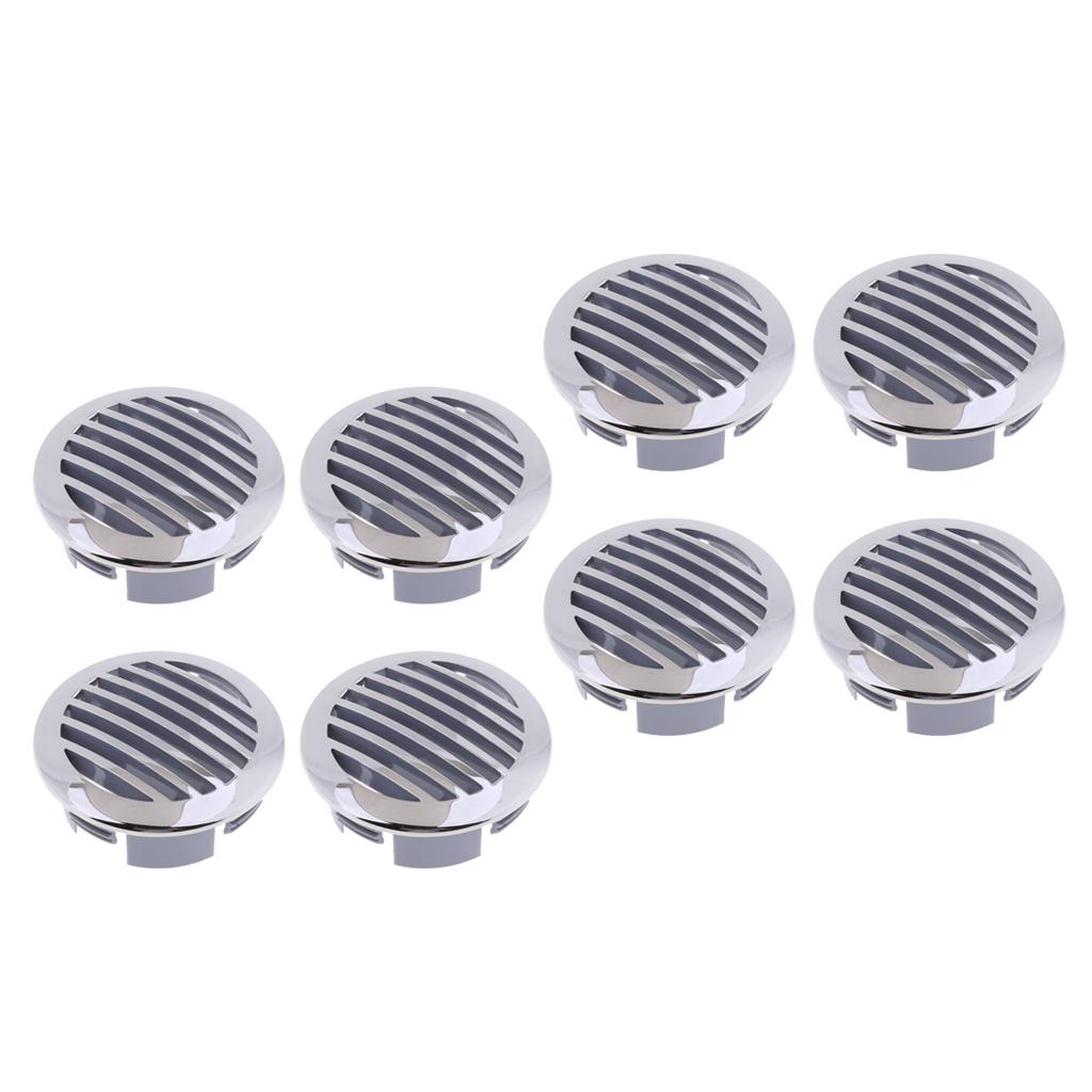 8 Pieces RV Marine 3 Stainless Steel Curved Clad Airflow Vent 81932SS-HP"