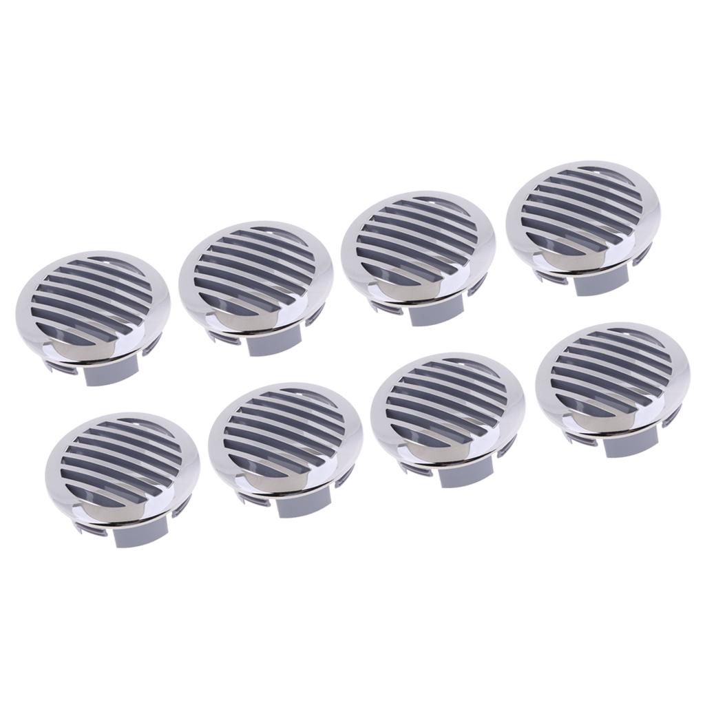 8 Pieces RV Marine 3 Stainless Steel Curved Clad Airflow Vent 81932SS-HP"