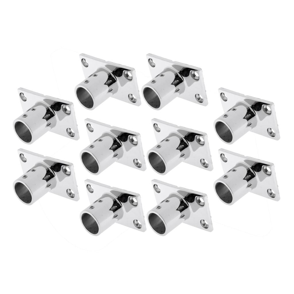10Pieces Stainless Steel Boat Deck Hand Rail Fitting 90 Degree for 25mm Tube