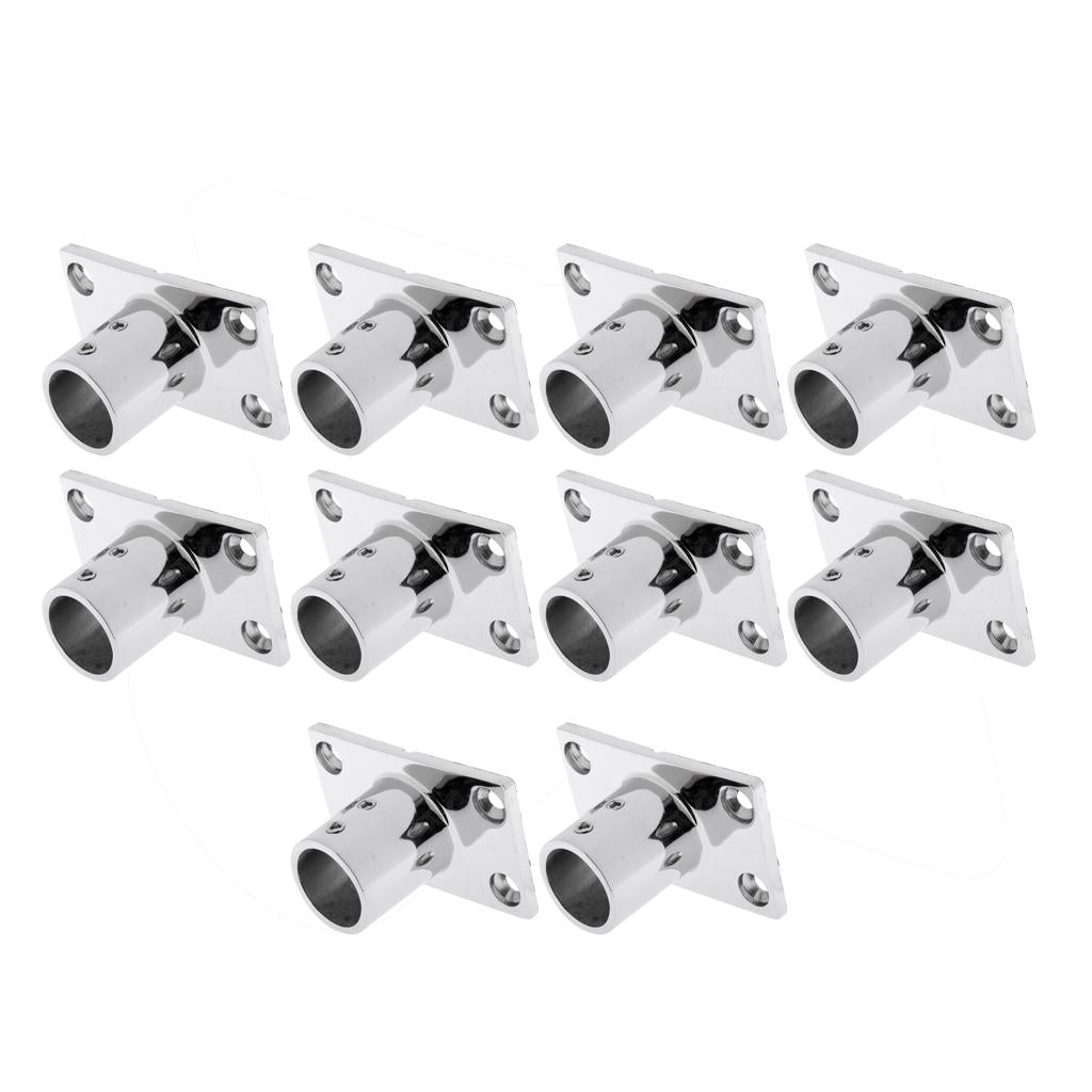 10Pieces Stainless Steel Boat Deck Hand Rail Fitting 90 Degree for 25mm Tube