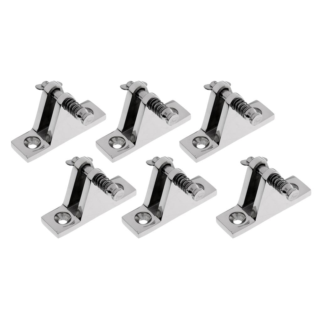 6Pieces 316 Stainless Steel Bimini Boat Top Deck Hinge Fitting Quick Release