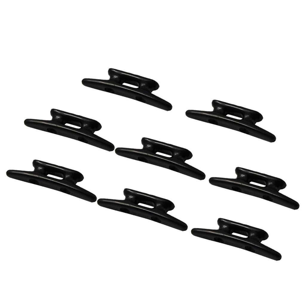 8pcs Kayaks Boat Dock Cleats Heavy Duty 3 Nylon Cleat Closed Base Black"