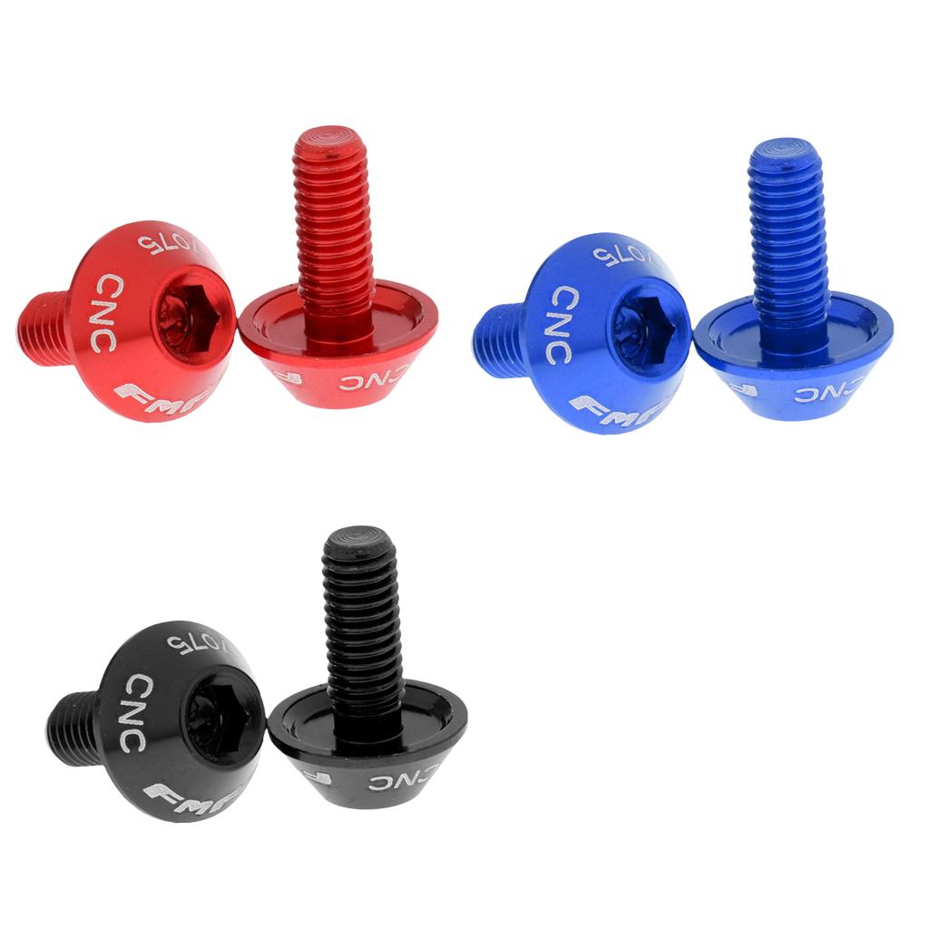 6 Piece Lightweight Aluminium Alloy Water Bottle Cage Bolts Screws M5 x 12mm