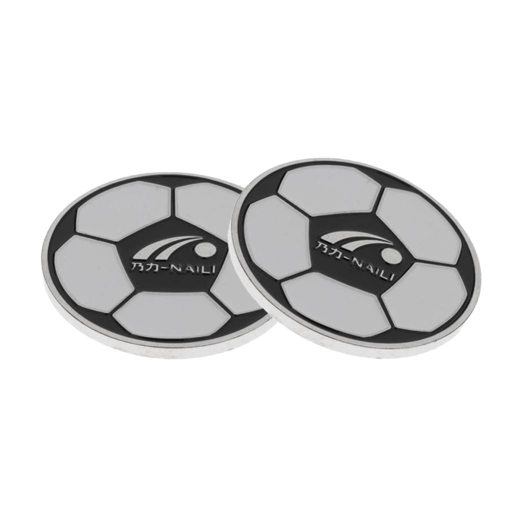 2 Piece Football Soccer Referee Flip Coin Judge Toss Coin Pick Side Finder