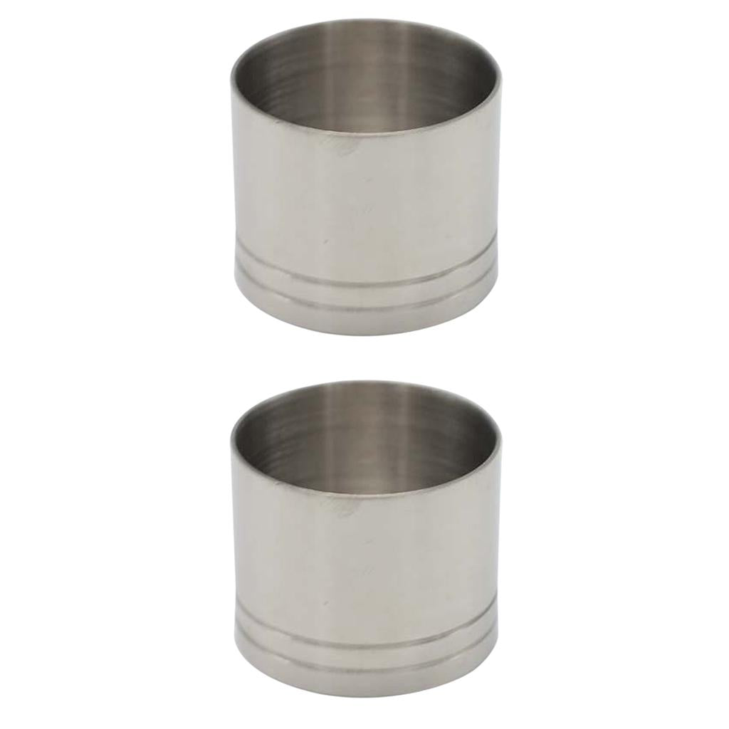 2pc Stainless Steel Thimble Wine Measure Bar Jigger Spirit Shot Measure 25ml