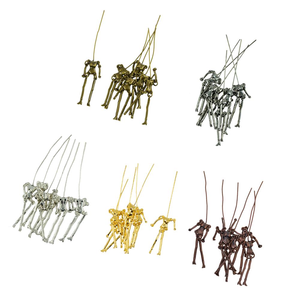 30 Sets Human Skeleton Body DIY Dolls Pendants Jewelry Making Charms Crafts