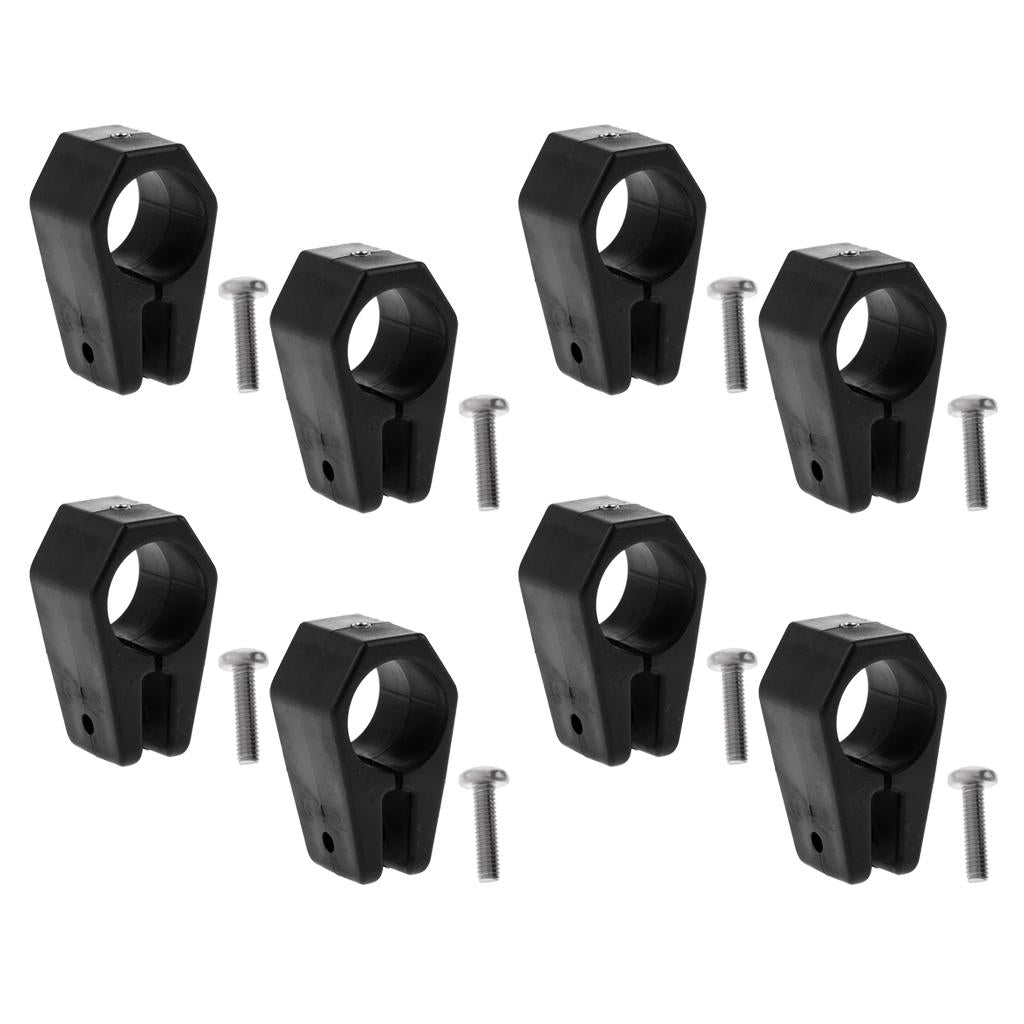 8 Pieces Bimini Top Fitting Harware Black Nylon Jaw Slide 1 for Marine Boat"