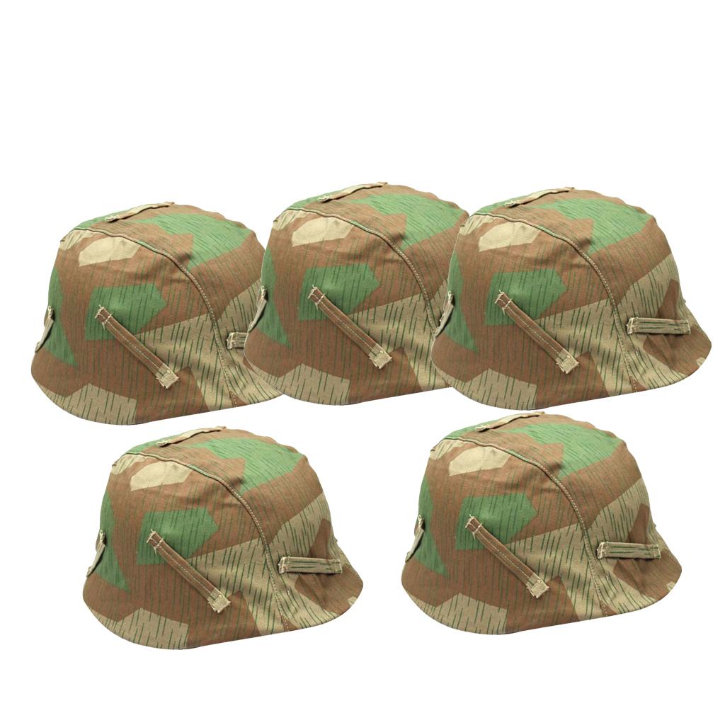 5Pcs Replica WWII German M35 M40 M42 Helmet Cover Splinter Camo