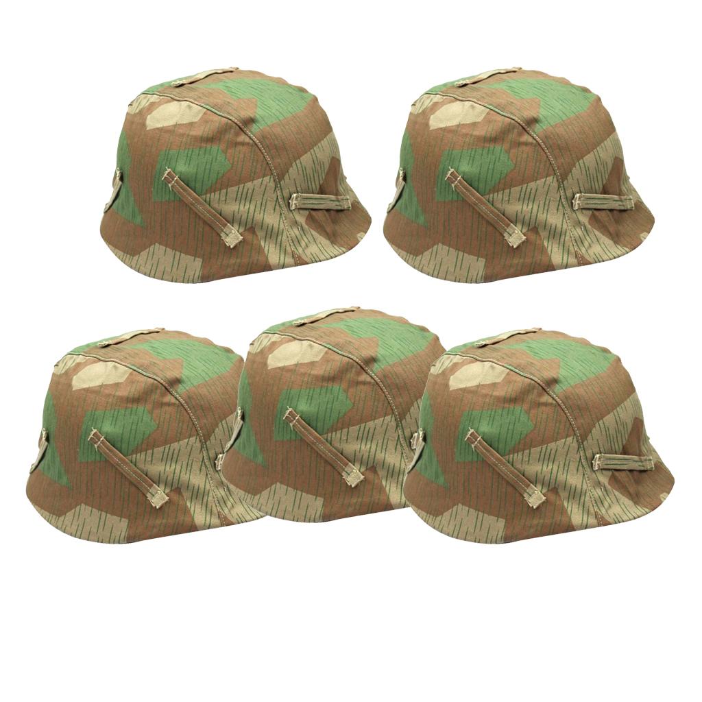 5Pcs Replica WWII German M35 M40 M42 Helmet Cover Splinter Camo
