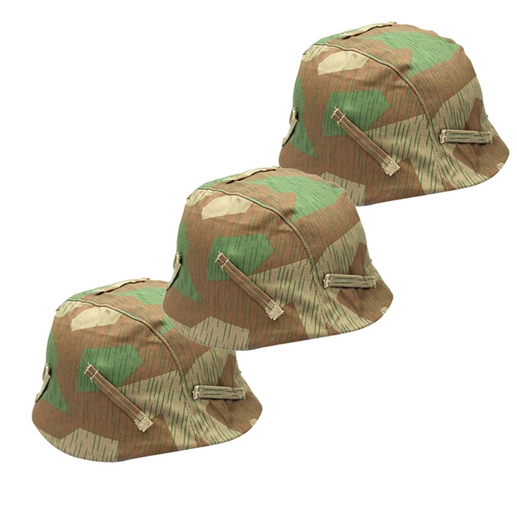 3Pcs Replica WWII German M35 M40 M42 Helmet Cover Splinter Camo