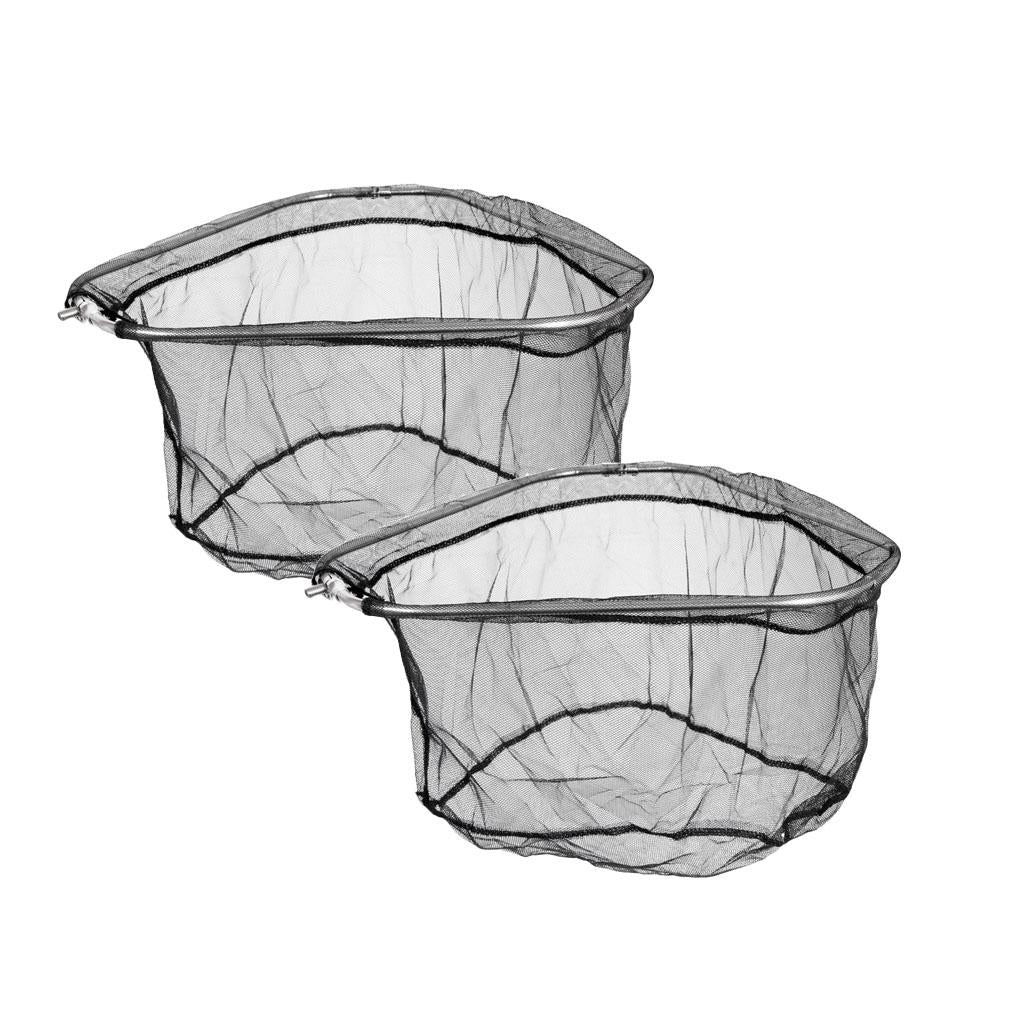 2Pcs Folding Stainless Steel Frame Nylon Triangle Fishing Landing Net Head