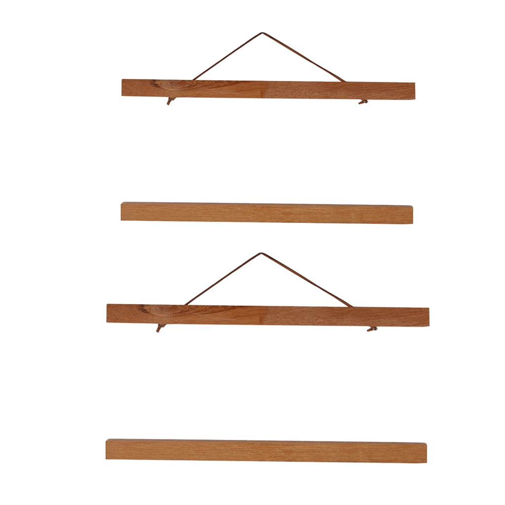 2 Pairs Magnet Wooden Picture Frame DIY Photo Poster Painting Hanger 30+50cm