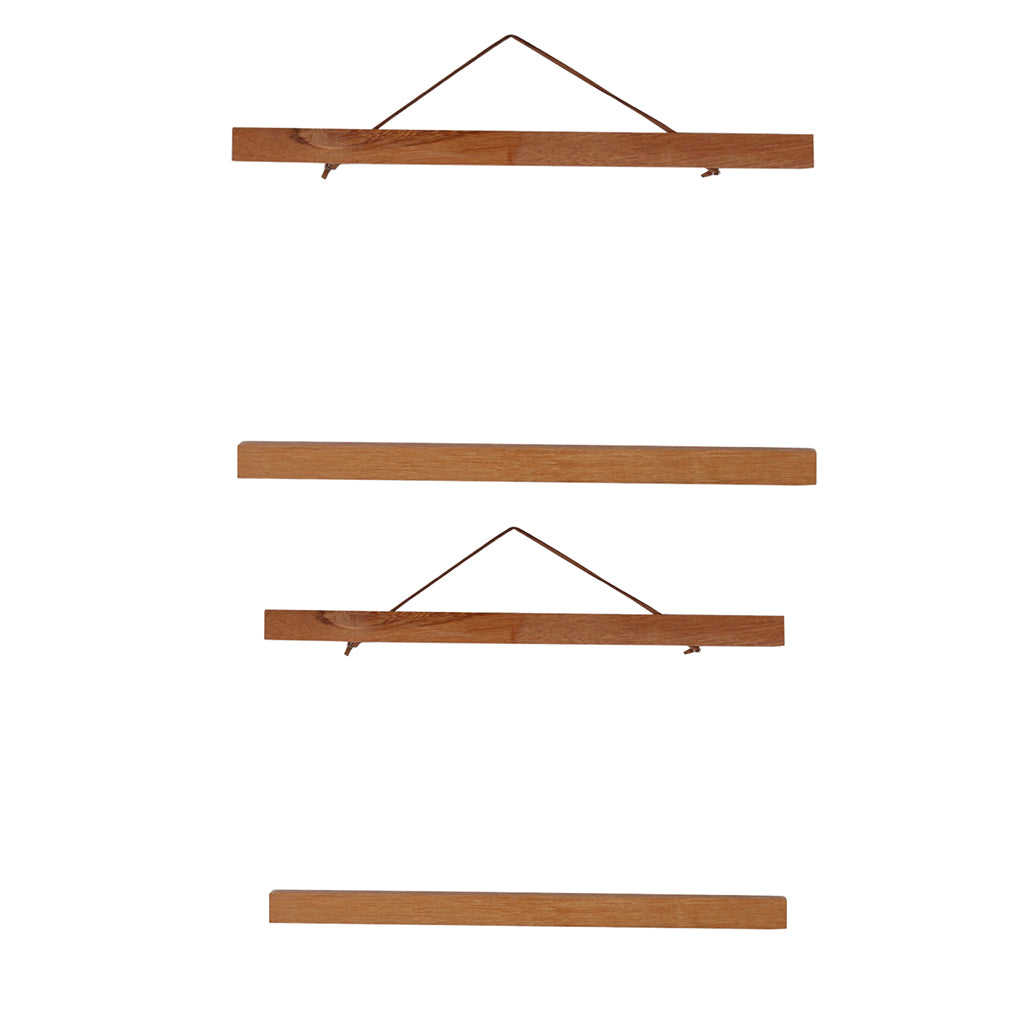 2 Pairs Magnet Wooden Picture Frame DIY Photo Poster Painting Hanger 40+50cm