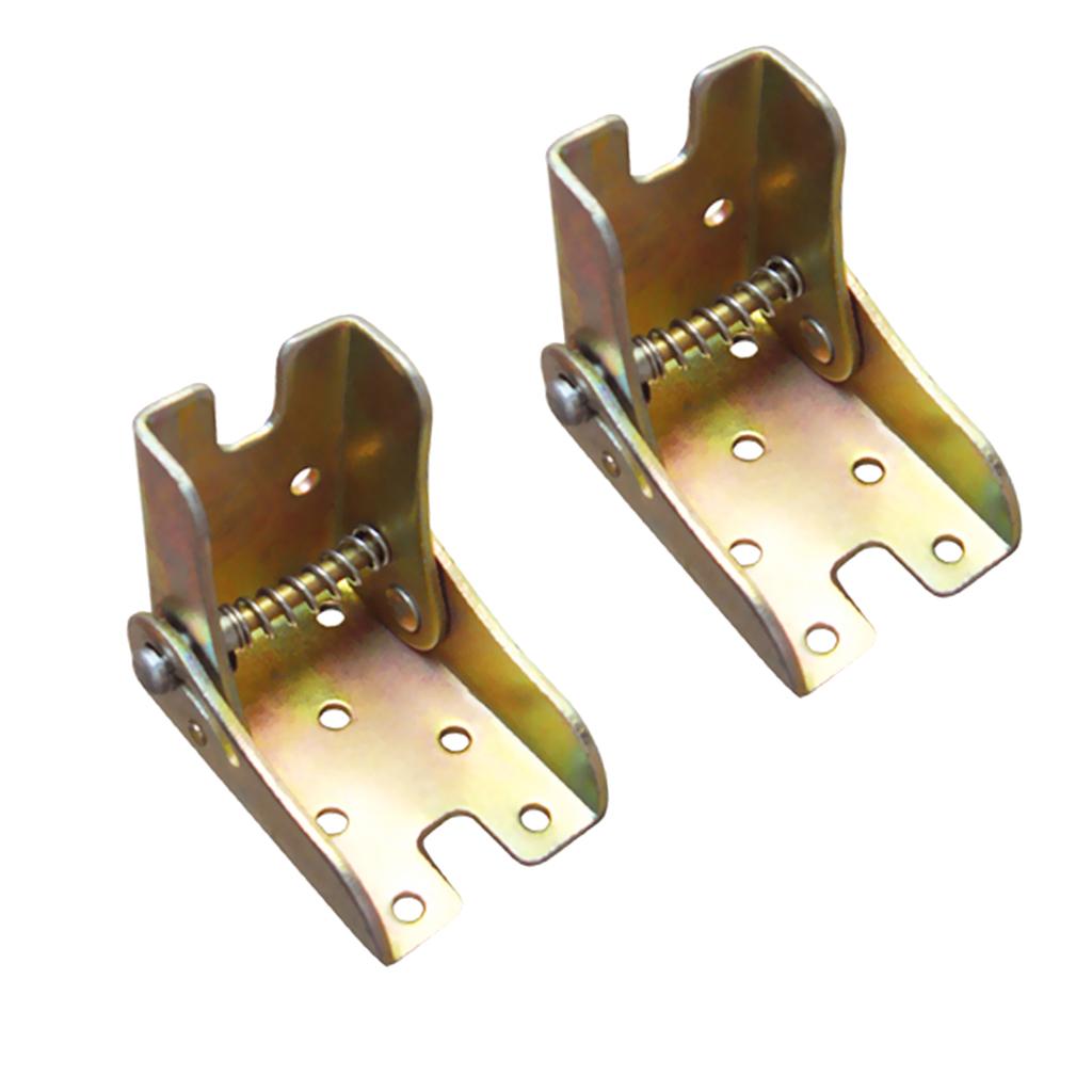 2PCS Foldable Support Bracket Self Lock Extension Table Bed Leg Feet Hinge