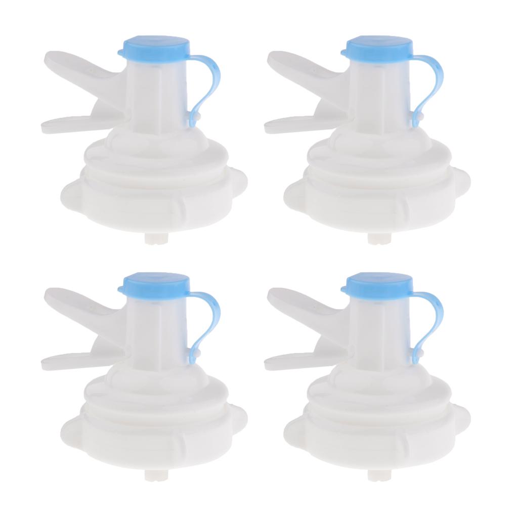 4 Piece Water Bottle Top Spigot Dispenser Valve Faucet Bucket Bibcock Pump