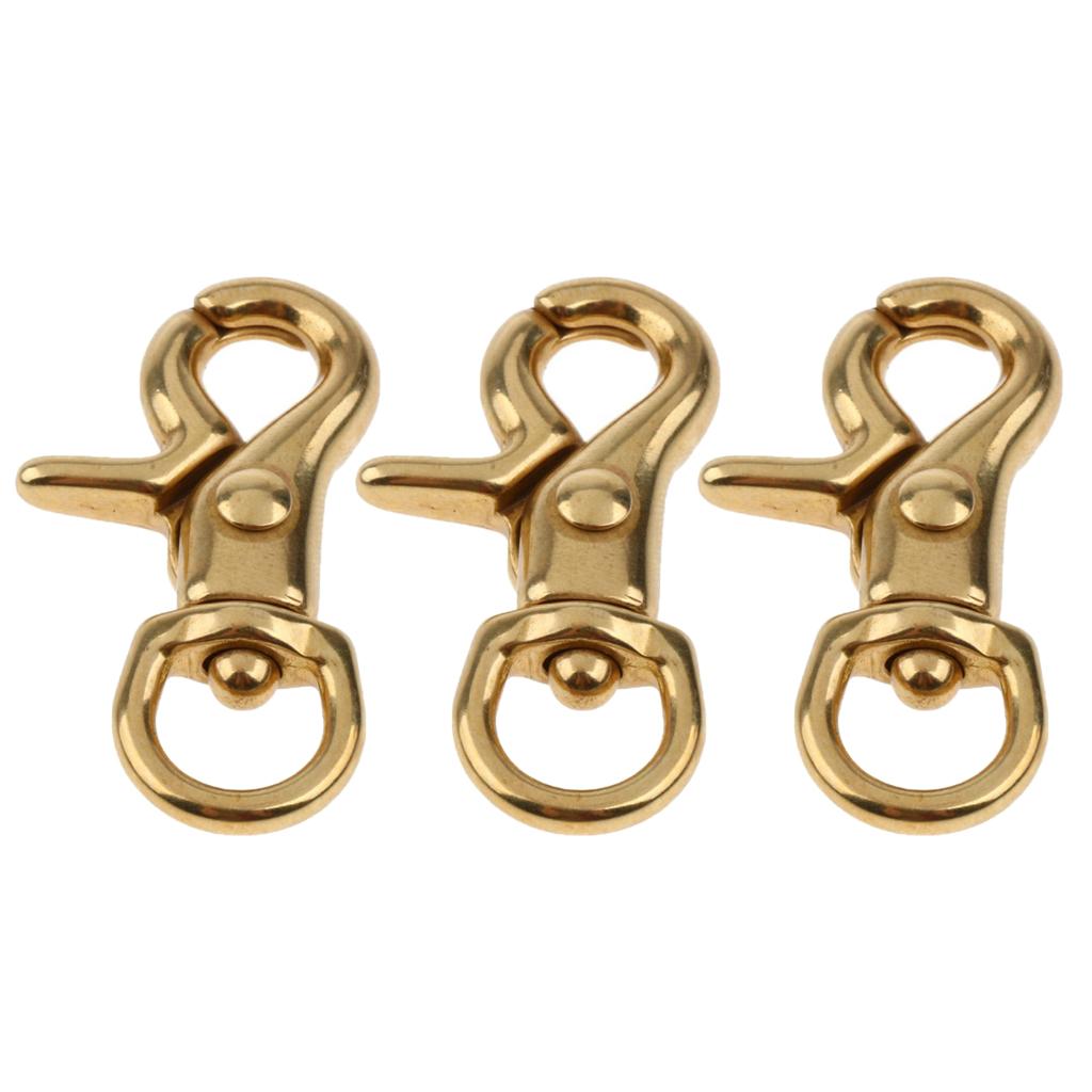 3x Lobster Clasp Hook Keychain Swivel Trigger Snap Hook Buckle Finding 11mm