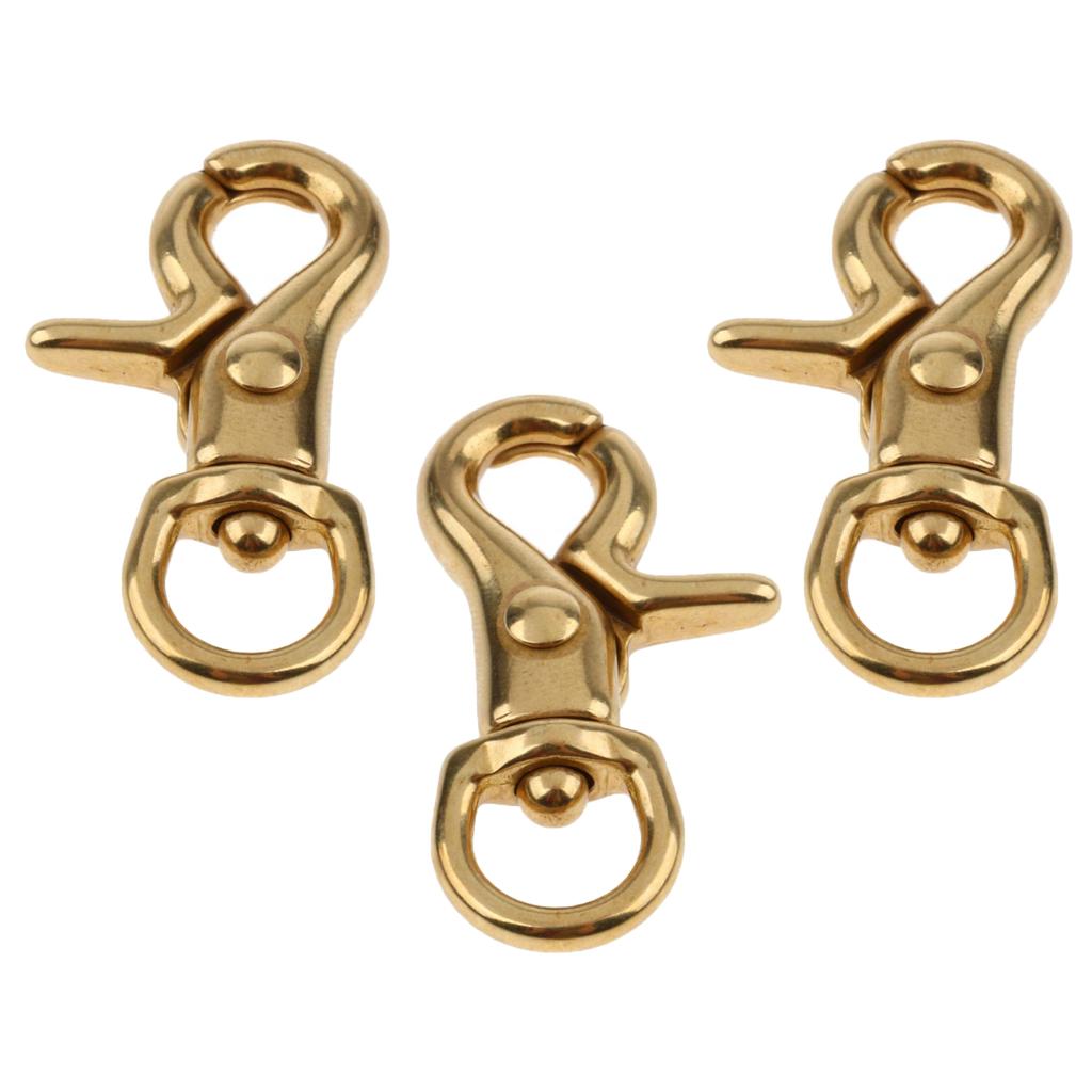 3x Lobster Clasp Hook Keychain Swivel Trigger Snap Hook Buckle Finding 11mm