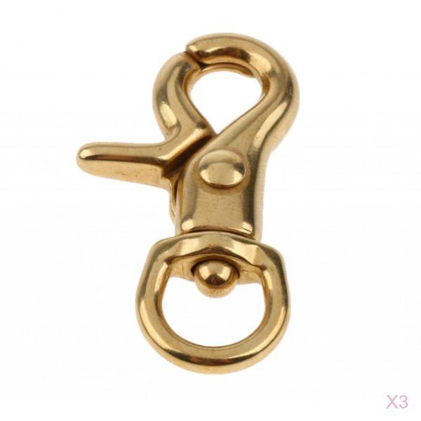 3x Lobster Clasp Hook Keychain Swivel Trigger Snap Hook Buckle Finding 11mm