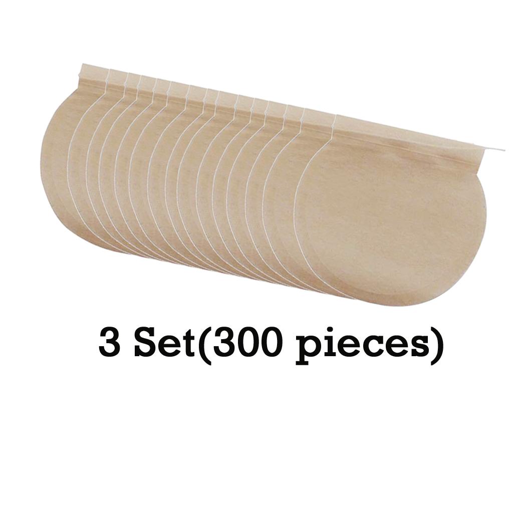 3 Set (300Pcs) Empty Tea Filter Bags Loose Herbs Teabag with Drawstring
