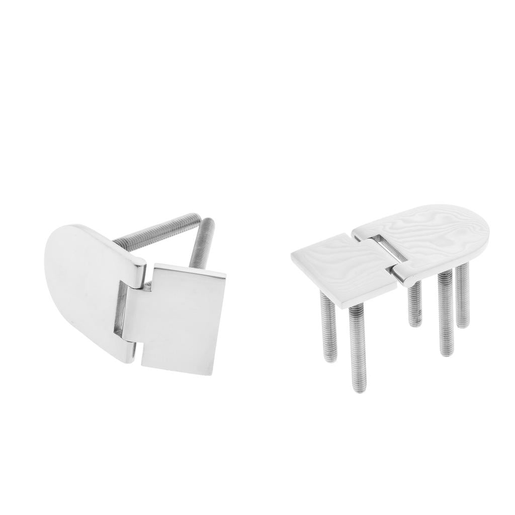 2pcs Boat Marine Stainless Steel Flush Door Concealed Hinge 76 x 40 x 4 mm