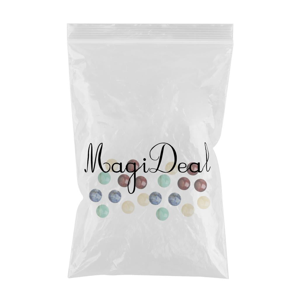 20 Pieces Jewelry Making 8mm Half Round Gemstone Cabochon Stone DIY Charms