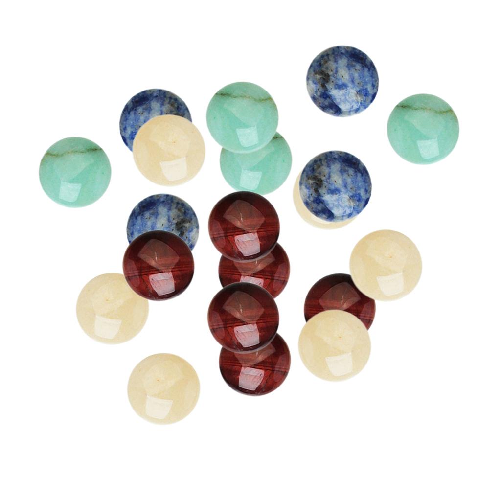 20 Pieces Jewelry Making 8mm Half Round Gemstone Cabochon Stone DIY Charms