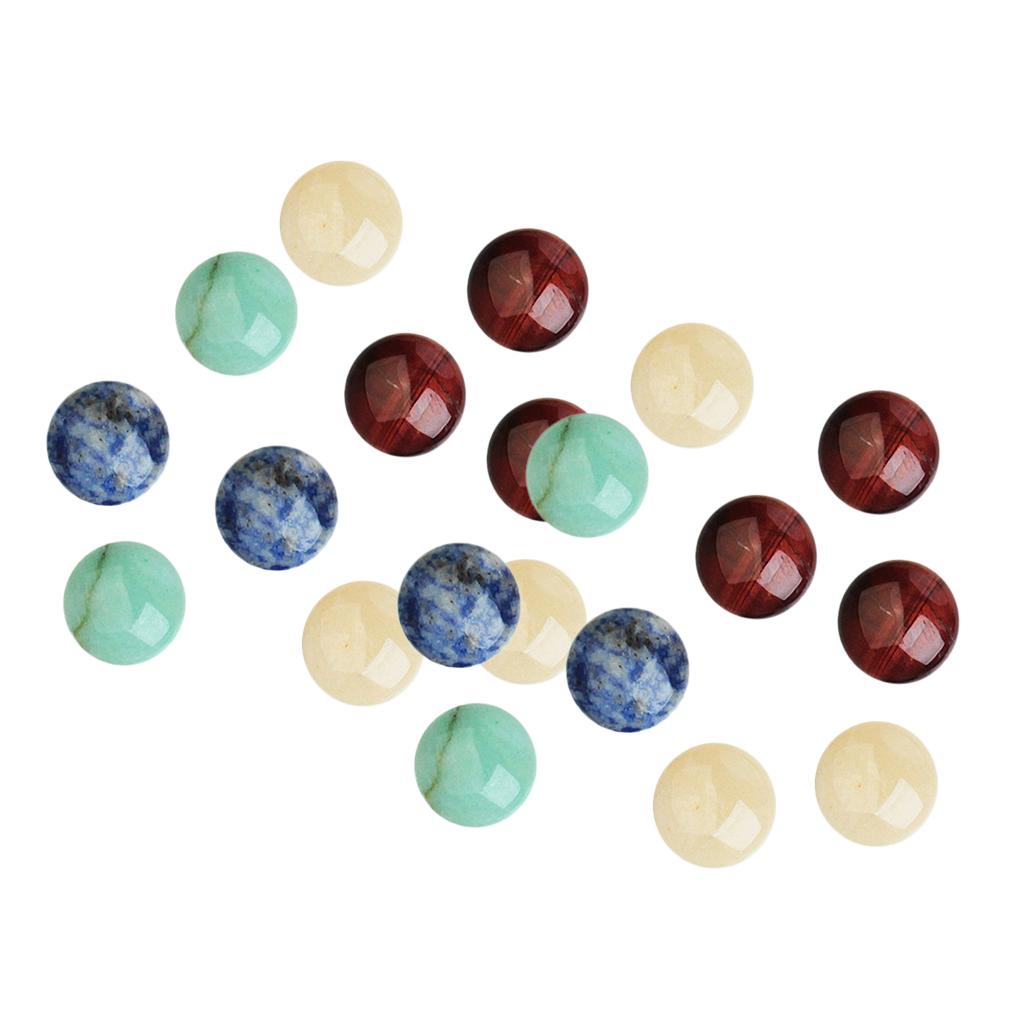 20 Pieces Jewelry Making 8mm Half Round Gemstone Cabochon Stone DIY Charms