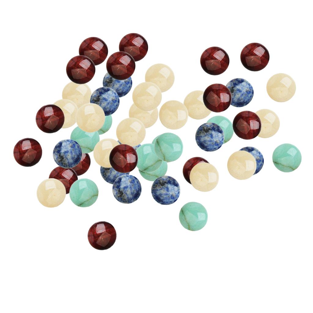 50 Pieces Jewelry Making 8mm Half Round Gemstone Cabochon Stone DIY Charms