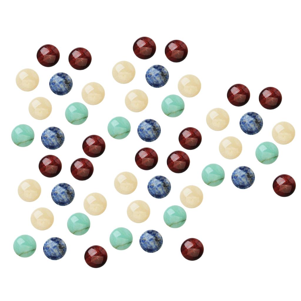 50 Pieces Jewelry Making 8mm Half Round Gemstone Cabochon Stone DIY Charms