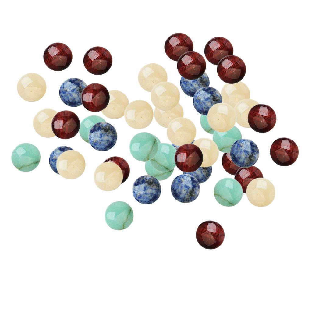 50 Pieces Jewelry Making 8mm Half Round Gemstone Cabochon Stone DIY Charms