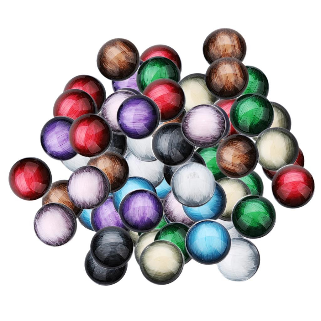 90 Pieces Half Round Flatbck Resin Embellishment 12mm Diy Shining Gem Resin