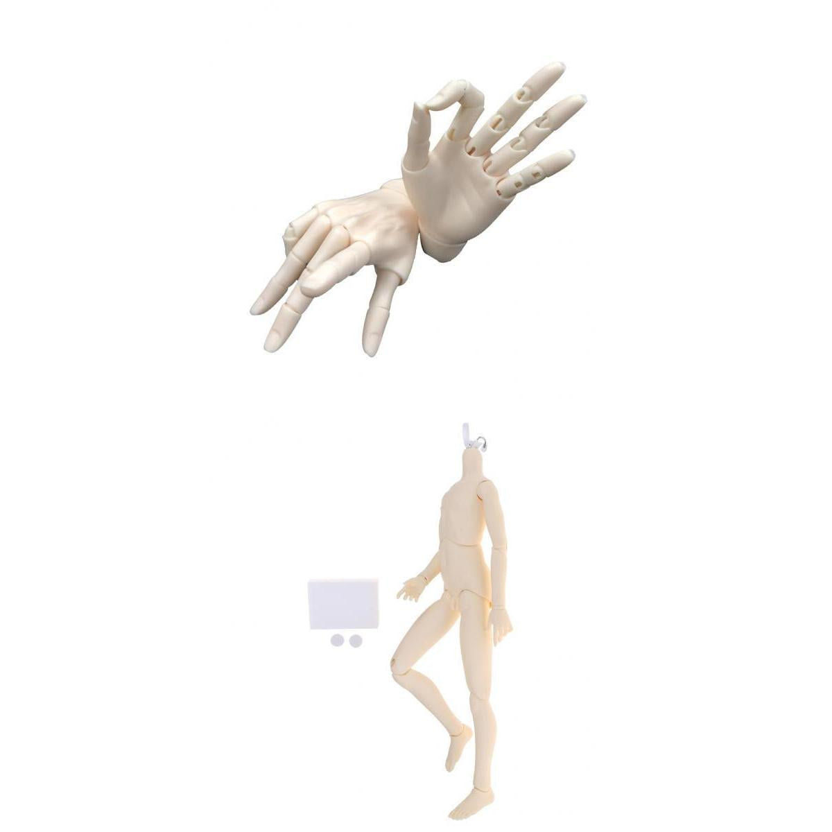 1/3 BJD Doll Male Nude Body Part & 15-Joints Hands for SD DOD Normal Skin